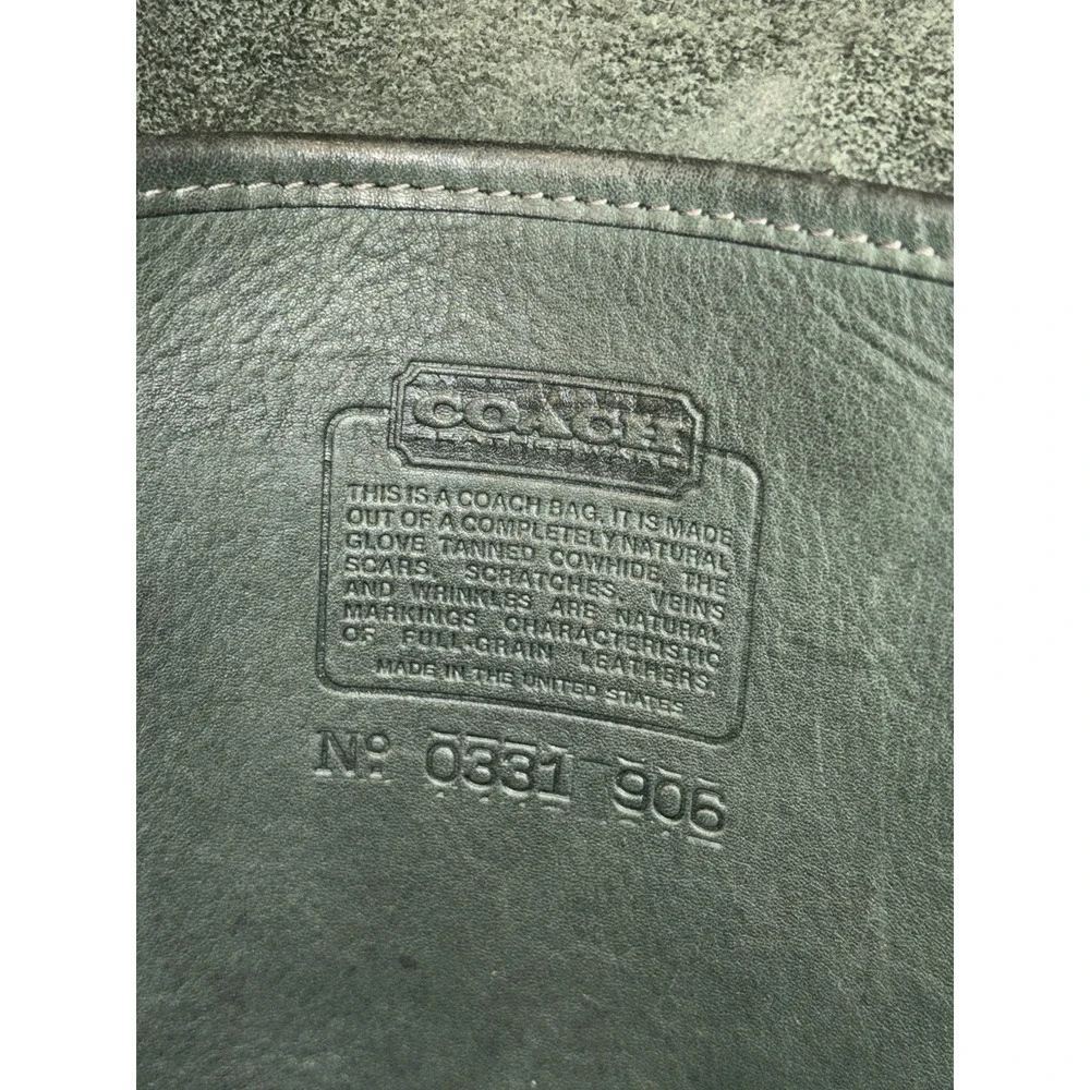 Vintage Coach Station Bag Emerald Green 9x9.5